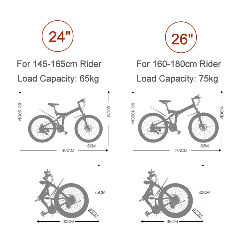 K660 Powerful Folding Electric Bike, 48V 240W Mountain Bike, Full Suspension, High-carbon Steel Frame, Disc Brake.