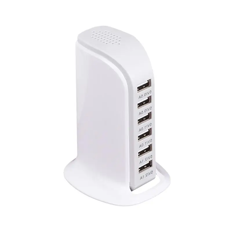 Белый 30 Вт мульти 6 порт USB зарядное устройство 6A быстрая зарядная станция Настольный дорожный концентратор ЕС Plug