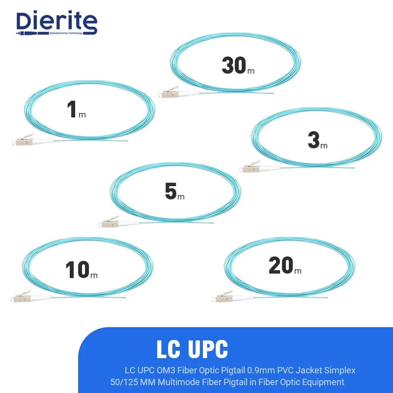 1m 10pcs(3ft) Fiber Optic Pigtails OM3 Multimode 0.9mm Simplex LC UPC Optical Fiber LC Pigtails Stable Signal Transmission leuze optical data transmission ddls 508 120 3 l part no 50132927