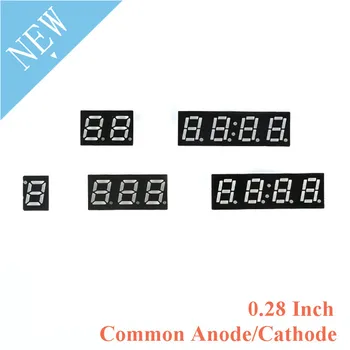 

0.28 Inch Digital Tube 1Bit 2Bit 3Bit 4Bit 7 Segment LED Display Common Anode Common Cathode Clock 0.28inch Red Electronic DIY
