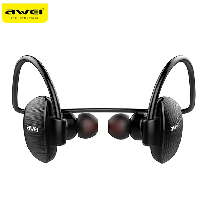 AWEI Waterproof bluetooth earphone Sport Running Wireless Headphones Stereo Bass Headset With Mic For Phone iPhone headphones