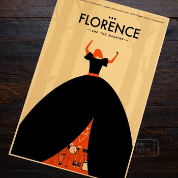 

Florence and the Machine Art Old Times Travel Retro Vintage Poster Decorative DIY Art Home Bar Posters Decor