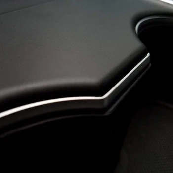 

For Tesla Model 3 Console Wrap Kit Vinyl Center Parts Top Cup holder Car Inner Cover Decal Tool