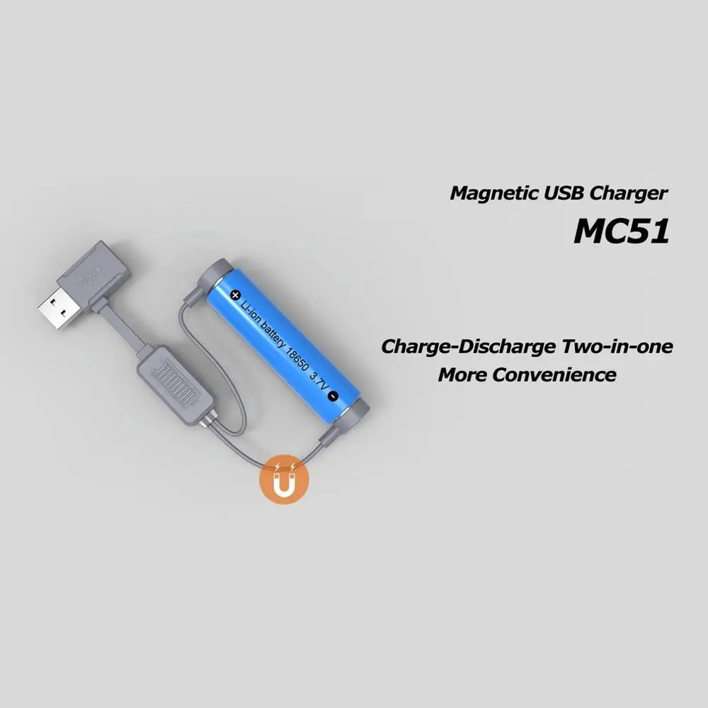 MC51 многофункциональное магнитное USB зарядное устройство для AA AAA 18650 литий-ионная батарея мини зарядка/разрядка Банк питания