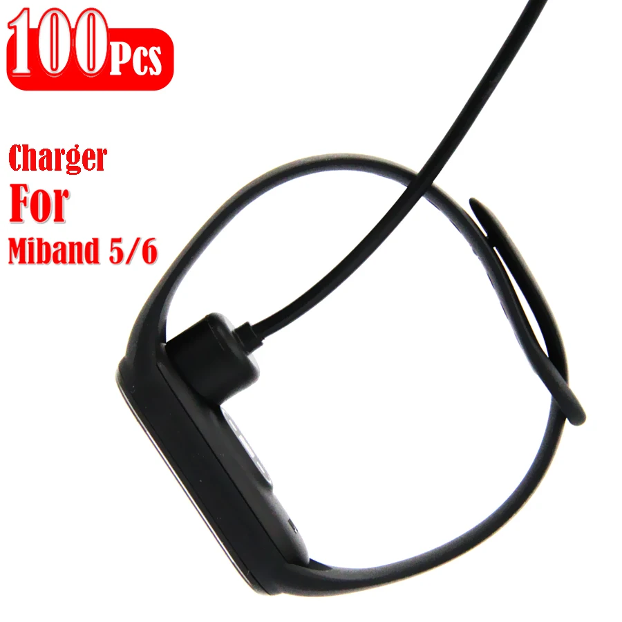 

100Pcs Charger Adapter Wire For Xiaomi Mi Band 5 6 Charger Smart Wristband for Miband 5 6 Charging USB Magnetic Charger Cable