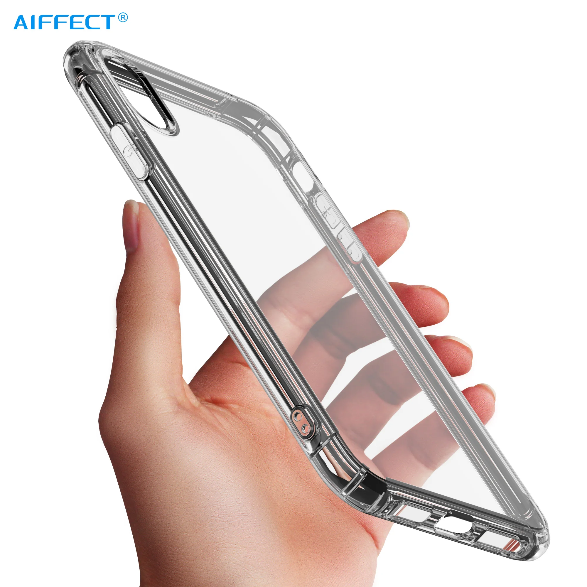 AIFFECT For iPhone X Case Slim Clear Soft TPU Cover Support Wireless Charging for Apple 5.8&quot 7 8 |