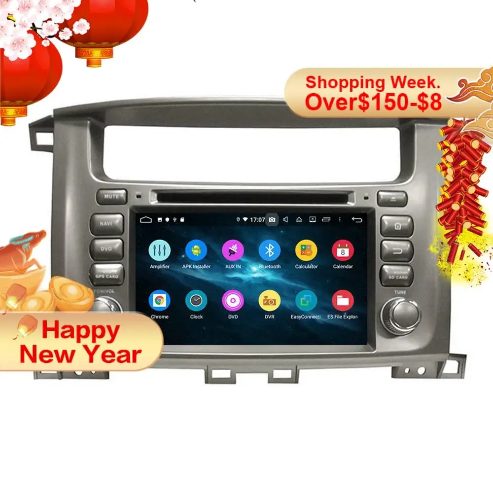 Автомагнитола DSP 4 + 64 Android 9 0 DVD стерео мультимедиа головное устройство для TOYOTA LC100