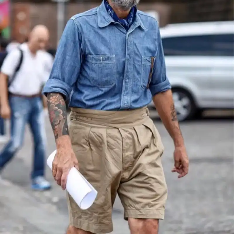 khaki pants and shorts