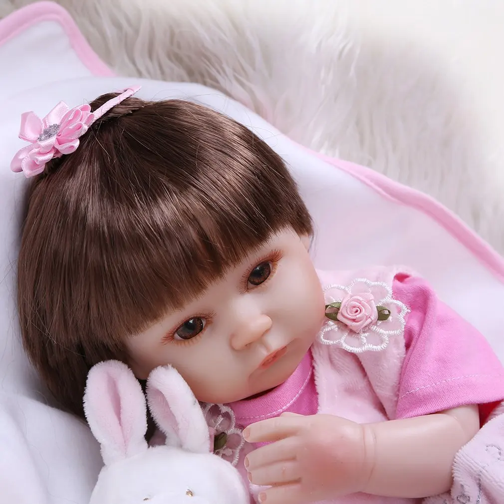 16 дюймов мягкий силиконовый Reborn Baby синтетический волоконный волос юбка с кошкой куклы ткань куклы прекрасные и Creactive дети куклы для детей