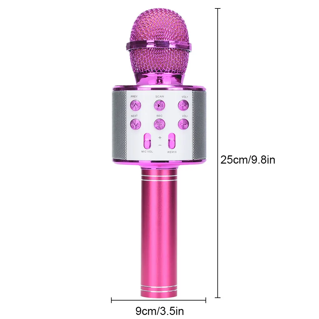 WS858 Portable Bluetooth Karaoke dj Microphone Wireless Professional Speaker Home KTV Handheld Microphone mikrofon karaoke microphone