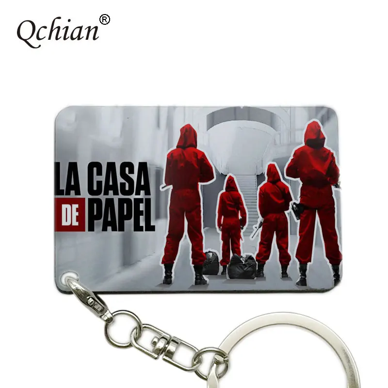 Изысканный дом Paper La Casa De Papel серия для печати картин брелок Цветная декоративная
