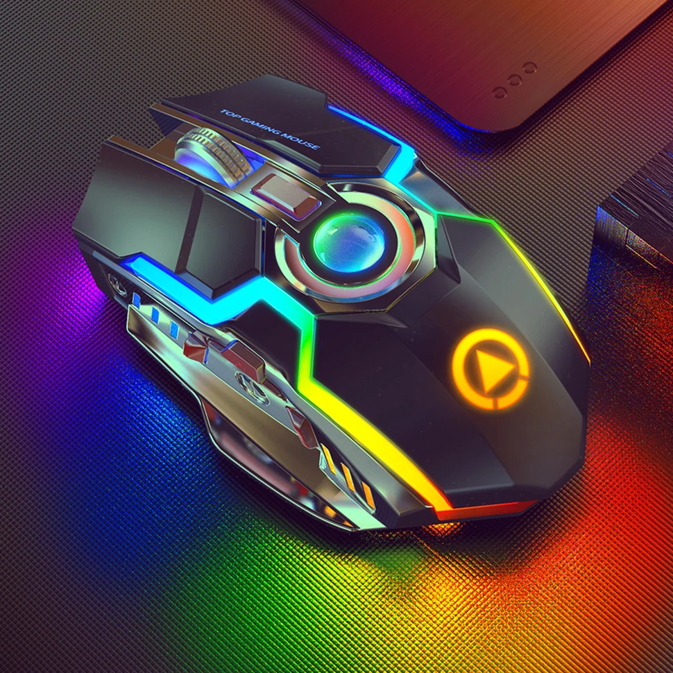 Беспроводная игровая мышь REDSTORM A5 перезаряжаемая Бесшумная светодиодная
