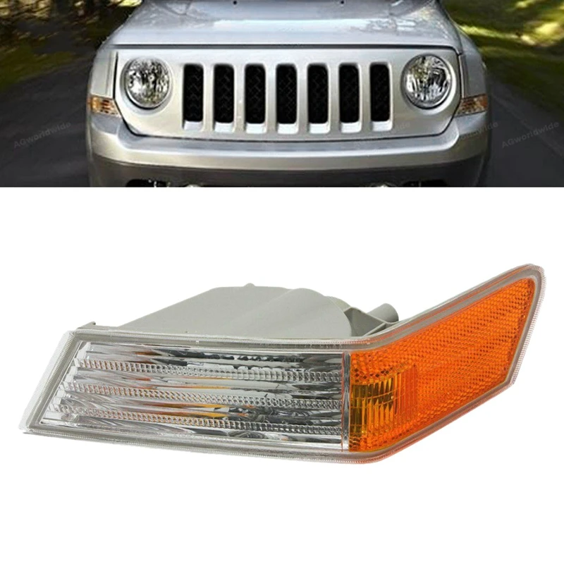 Для Jeep Патриот 2007- Левая сторона водителя или правая сторона или пара угловой свет без лампы - Цвет: White