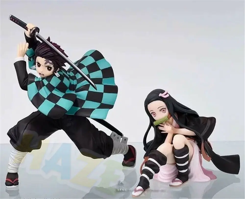 

Anime Demon Slayer: Kimetsu no Yaiba Kamado Nezuko Kamado Tanjirou PVC Action Figure Toys Model Collection Figure Toys Doll