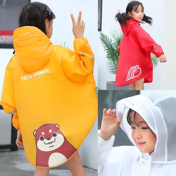 

Plastic Waterproof Raincoat Cycling Portable Hooded Poncho Raincoat Boy Overall Large Size Survival Impermeable Rainwear 5050ET