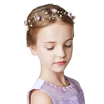 

Children's Headwear Europe and The United States New Handmade Jewelry Bridesmaid Hair Accessories Flower Girl Hair Accessories