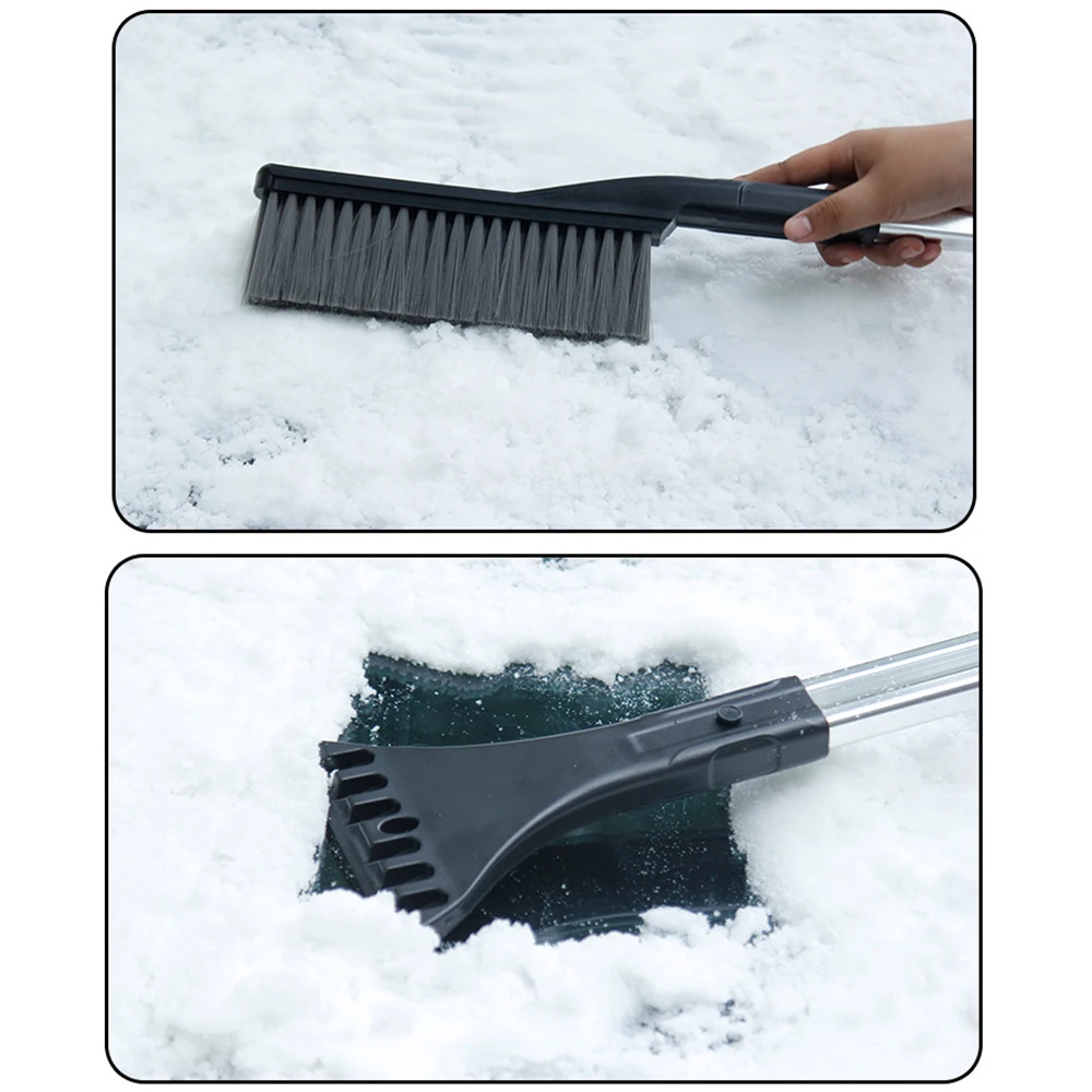 

Portable Multifunctional Removable Car Snow Shovel Winter Vehicle Snow Ice Scraper Cleaning Brush Forklift Car Accessories Tool