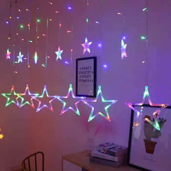 

Twinkle Star String LED Lights Garland Curtain Christmas Room Decorative Fairy Holiday Lighting Wedding Outdoor Party Decoration