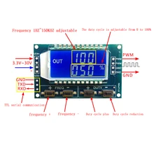1hz-150khz gerador de sinal pwm placa módulo pulso freqüência ciclo de trabalho módulo ajustável display lcd 3.3v-30v 1hz-150khz