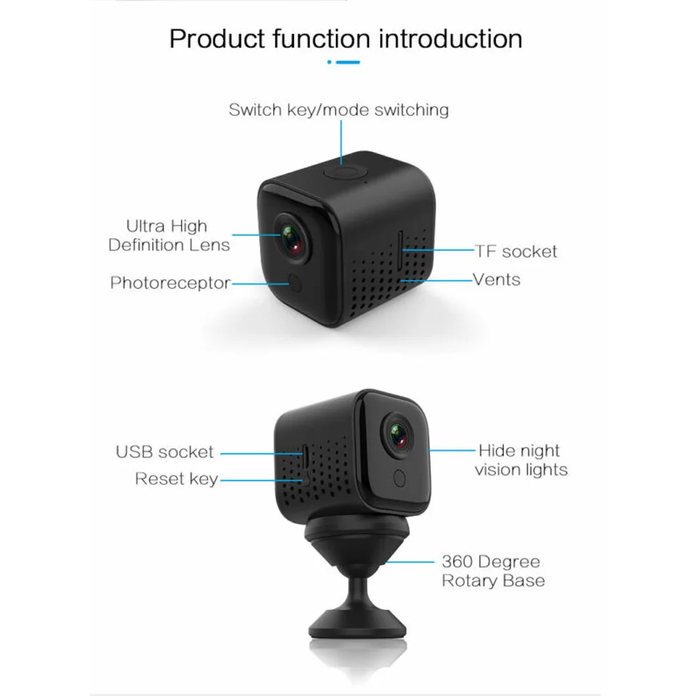 Мини A11 FULL HD wifi ночное видение Обнаружение движения 1080P автоматическая камера 128 ГБ профессиональные HD стеклянные линзы