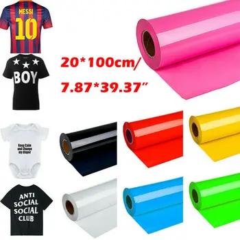 

1 Roll Vinyl Heat Transfer Iron On DIY Garment Film Cricut Silhouette Paper Lettering membrane Art Creative Sticker