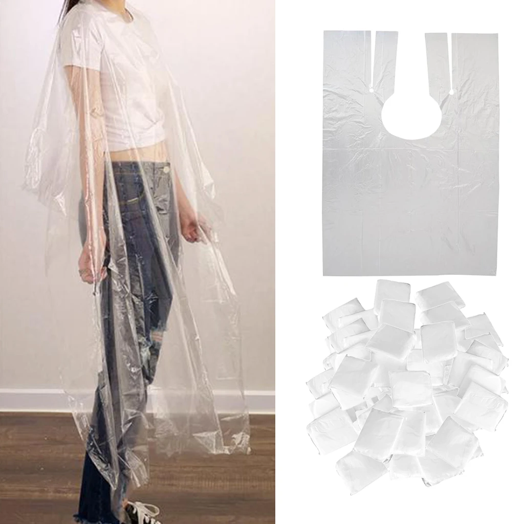 100 Pieces Cape Disposable Haircut Waterproof Shawl Aprons For