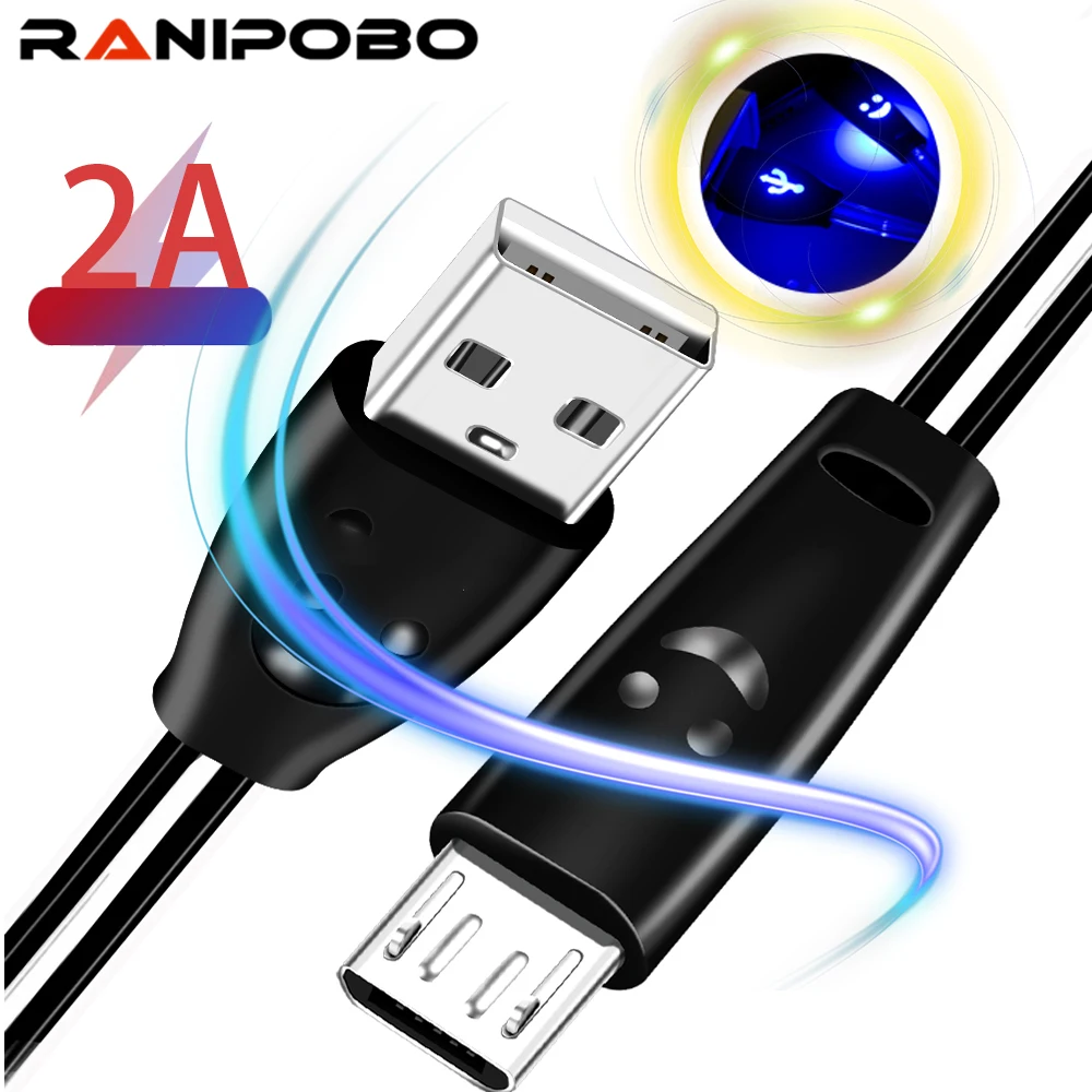 Кабель Micro USB со светодиодной подсветкой 1 м | Мобильные телефоны и аксессуары