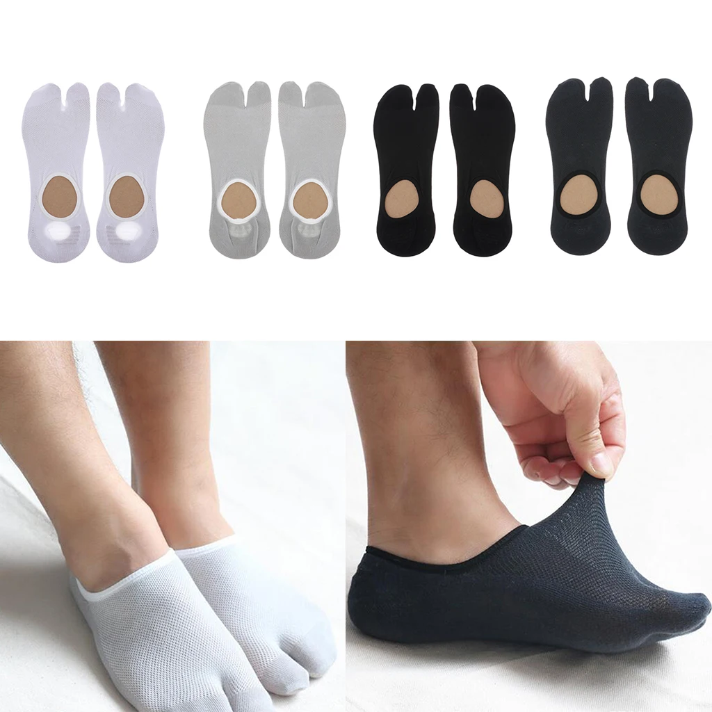 1 Pair Finger Socks Women Sports Socks 2 Fingers Low Cut Cotton Socks Flop Slip