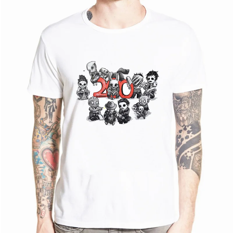 

Maniac Park Horror Movie Theme Park Jason Clown Saw Tops Mens Halloween Funny Tee Shirt 2020 summer short sleeve men T Shirt