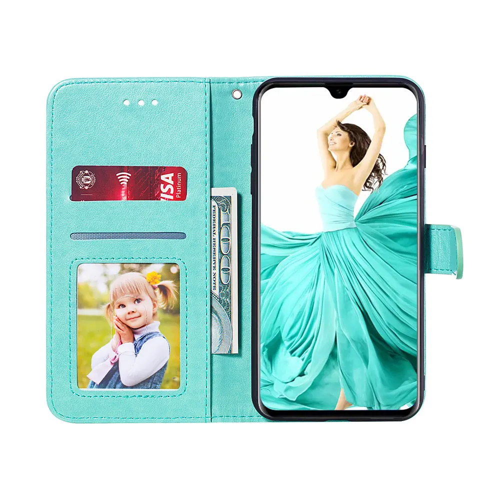 Чехол-книжка с откидной крышкой для huawei P20 Lite P30 Pro Honor 8A 8S 10 Lite P Smart Y6 Y7 Y5 Y9 Prime Роскошный чехол-кошелек с медведем