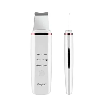 

Ultrasonic Ion Face Scrubber USB EMS Microcurrent Skin Cleaner Acne Extractor Blackhead Dead Skin Scraper Vibrating Exfoliator