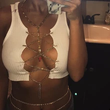 Кроп-Топ женский с металлической цепочкой, без рукавов, на шнуровке Кроп-Топ женский с металлической цепочкой, без рукавов, на шнуровке