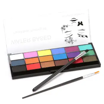 

1 Set 18 Colors Water Soluble Pigment Safe Body Painting Kit Solid Watercolor Pigment Festival Supply For Adults Children