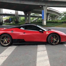 Z-ART из углеродного волокна боковые юбки для Ferrari 458 высокого качества углеродного волокна боковой спойлер для Ferrari 458 углеродного волокна боковые губы