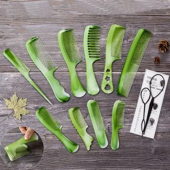 

10pcs/set Green Color Anti-static Hair Combs Kit Pro Salon Barber Hair Cutting Comb Hair Care Hairdressing Styling For Women Men