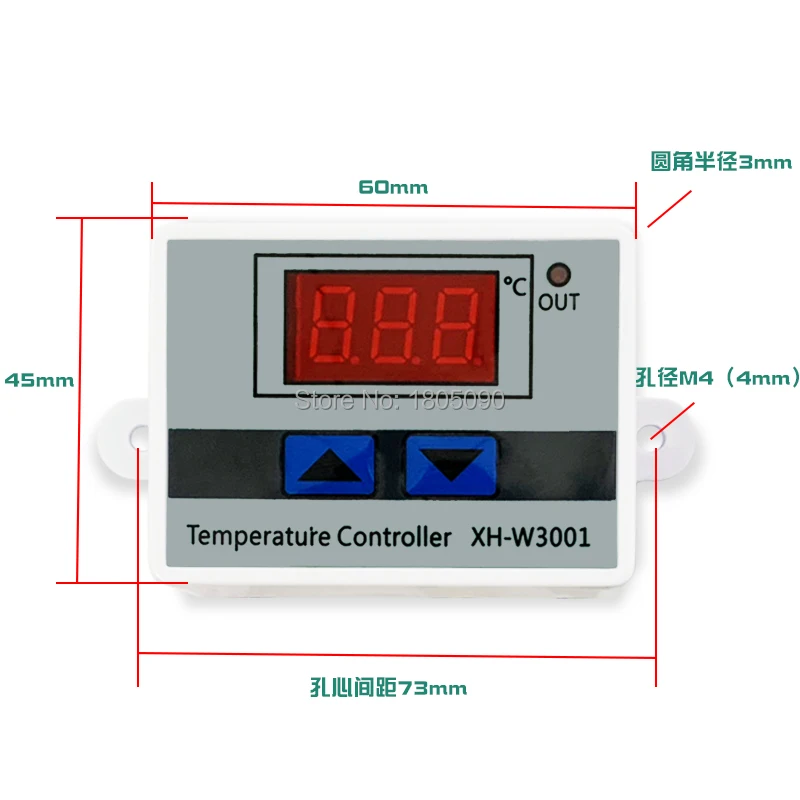 W3001 W3002 DC12V 24 В AC110V-220V светодиодный цифровой термостат контроль температуры Лер терморегулятор Отопление охлаждение управление