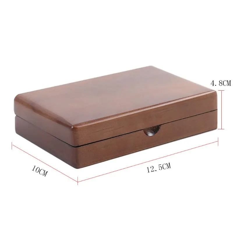 Wooden Fly Fishing Box Portable Double Side Slit Foam Insert Fly Tackle Case 27RD