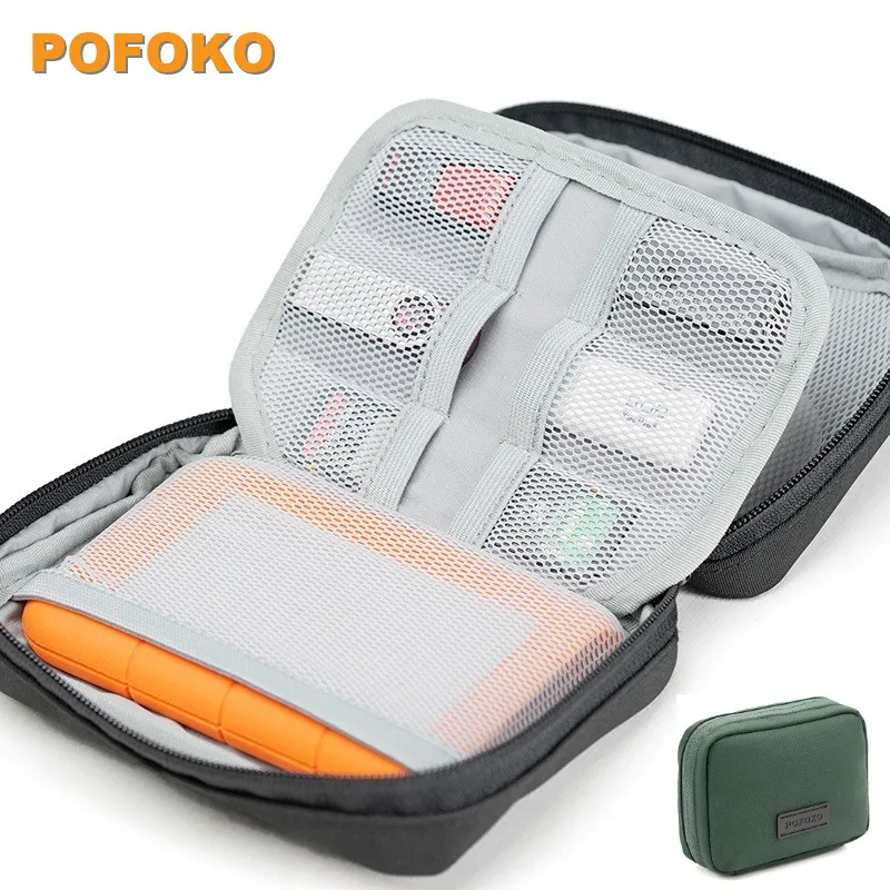 Pofoko Digital Storage Bag Travel Organizer Case for Accessories Charger Power Bank Cable USB Headphones Portable Bag PF02