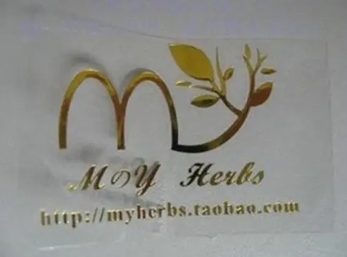 

3 designs hot foil sticker label printing custom