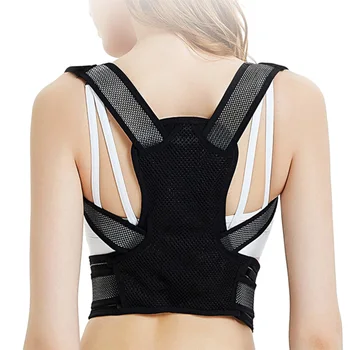 

Practical Hunchback Corrector Hunchback Correction Belt Elastic Posture Trainer Fixed Supporter for Men Women (Black, S)