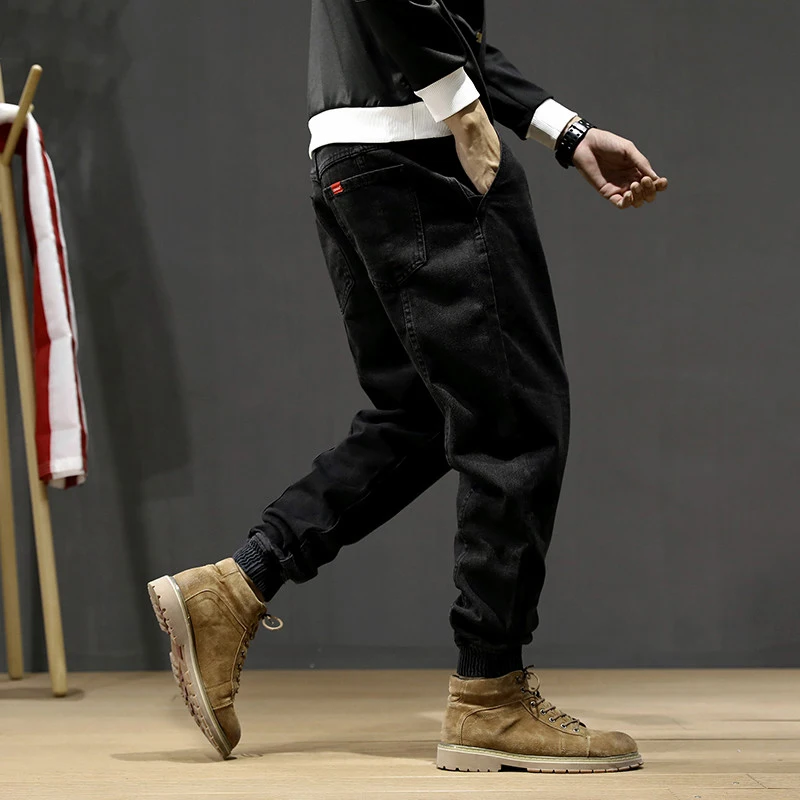 Japanese Style Fashion Men Jeans Loose Fit Spliced Designer Cargo Pants Hombre Harem Jeans Streetwear Hip Hop Jeans Men Joggers Japanese Style Fashion Men Jeans Loose Fit Spliced Designer Cargo Pants Hombre Harem Jeans Streetwear Hip Hop Jeans Men Joggers