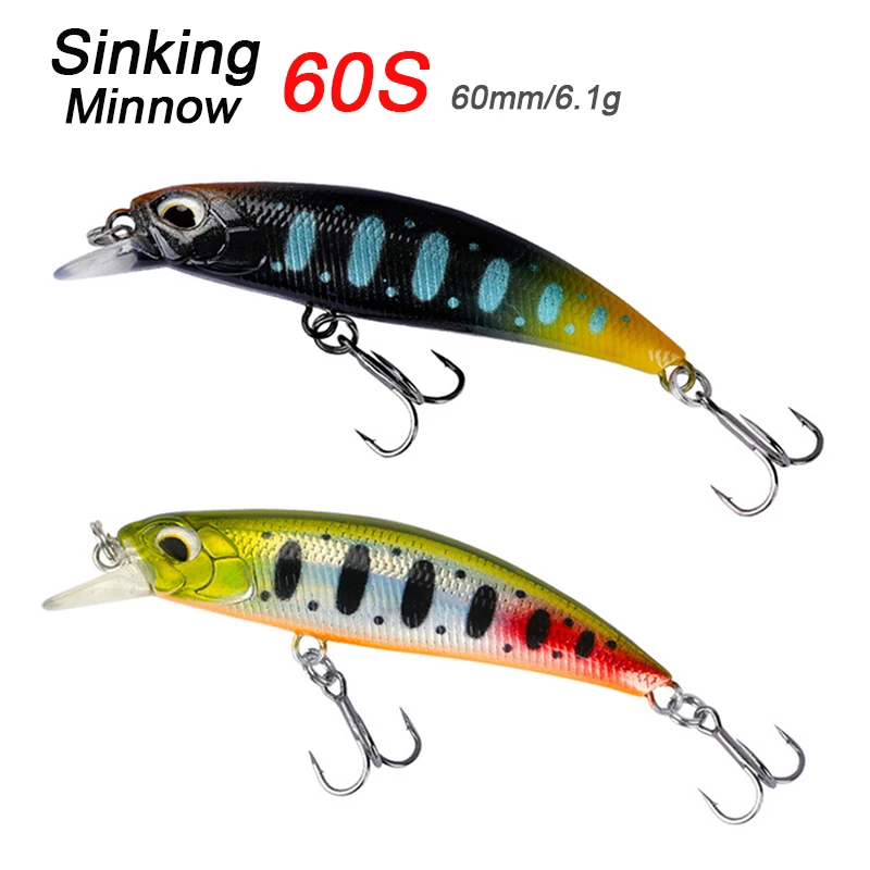 TSURINOYA Новинка тонущие рыболовные наживки Minnow 60S DW67 60 мм 6 1 г бас Щука мини гольян