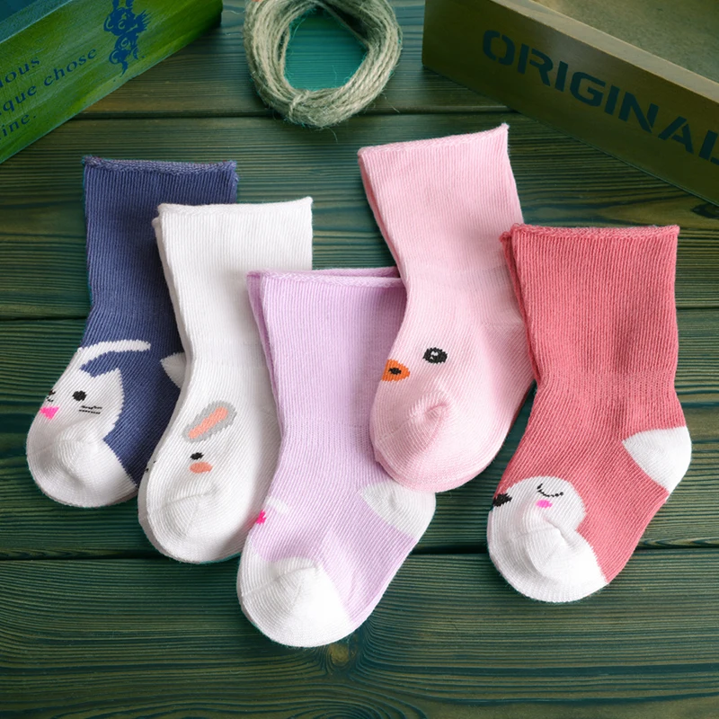 

5Pairs/lot Spring Summer Thin Baby Socks for Girls Cotton Cartoon Animal Newborn Boy Toddler Socks Baby Clothes Accessories