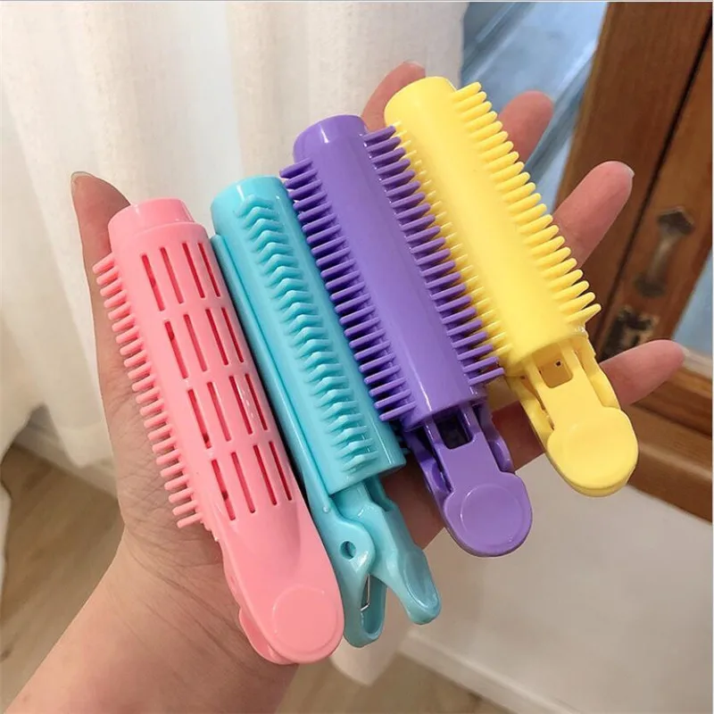 4pcs Magic Hair Care Rollers Hair Roots Natural Fluffy Clip Sleeping No Heat Plastic Curler Twist Styling Diy Tools