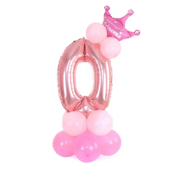 

32" Number Foil Balloons Set Giant Digit For Happy Birthday Party Decor Wedding Valentine's Day Decoration