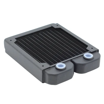 

FREEZEMOD TSRP-TW120 120mm Computer Water Cooling Copper Radiator 14 Flat Tube Single Layer Copper Fin for 12cm Fan for Cpu Heat