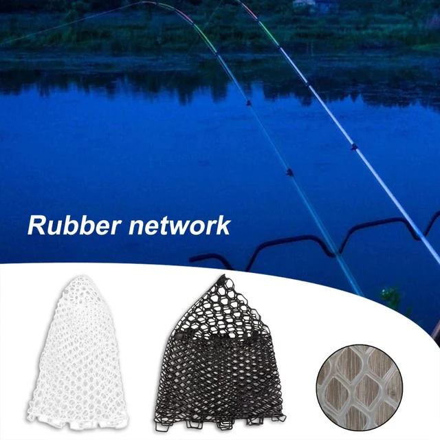 Fishing Landing Net Large Space Fishing Dip Net Rubber Anti-break