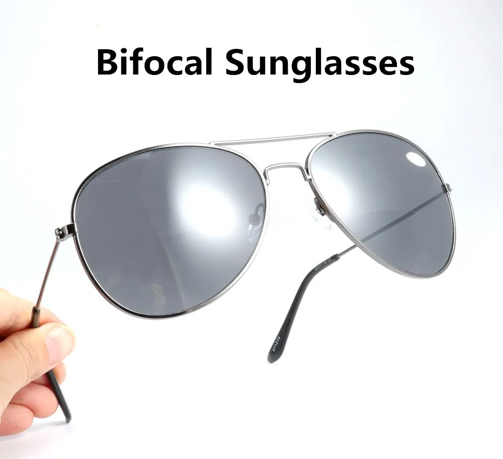2020 Pilot Bifocal Reading Glasses Alloy Sun Glasses Frame Glasses Men Women Reading Glasses Quality Resin Lens Sun Presbyopia