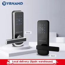 Безопасность электронный дверной замок, приложение wifi умный сенсорный экран замок, Bluetooth цифровой код клавиатуры замок с 6085 врезной