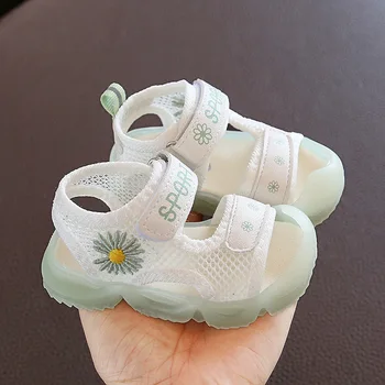 

2020 summer sandals baby girls casual sports mesh breathable comfortable rubber bottom non-slip toddler children's shoes